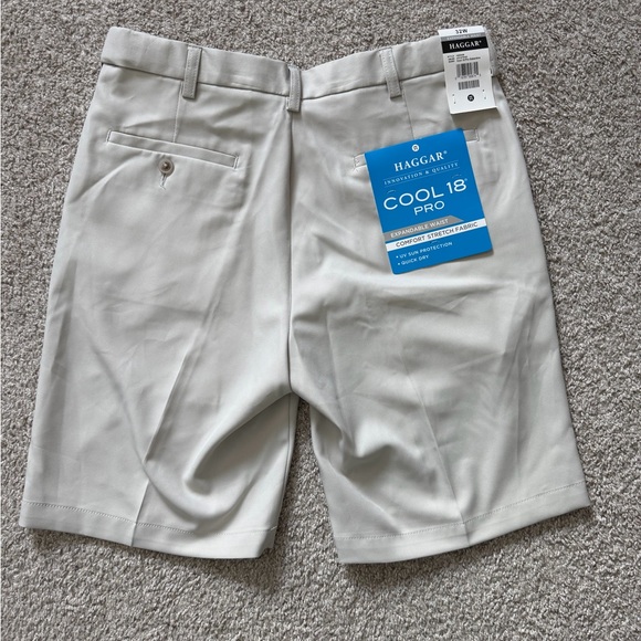 Haggar Cool 18 Pro Shorts 32W NWT Stretch Expandable Waist Golf - Picture 3 of 10